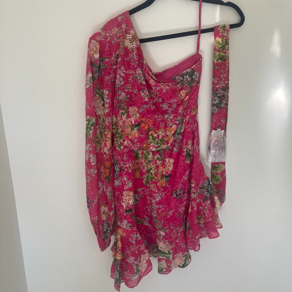 Pink floral dress